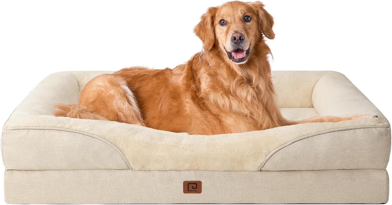 Imagen de EHEYCIGA XL Dog Bed Memory Foam: Extra Large Orthopedic Sofa Bed for Big Dogs en OfertitasTOP
