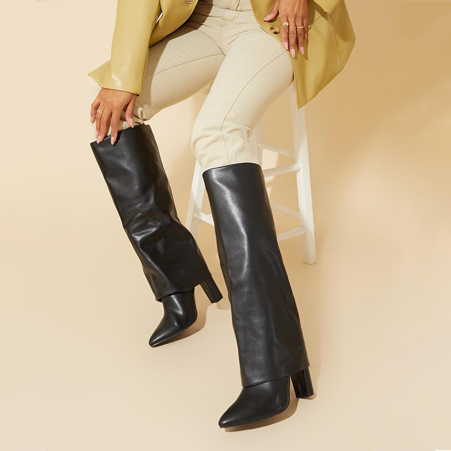 Thumbnail 2 de Modatope Knee High Boots 3.5in Chunky Heels