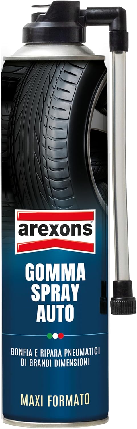 AREXONS 8470 Gomma Spray Maxi 400 ml: sigilla e rigonfia pneumatici senza smontare