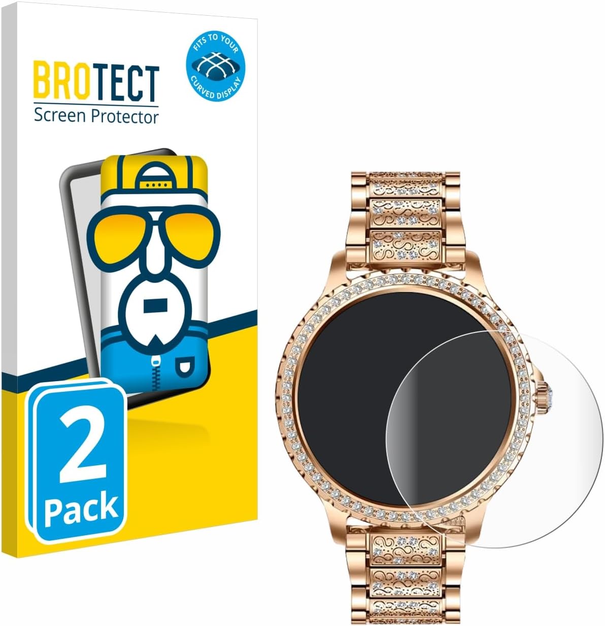 Thumbnail 1 de BROTECT 3D Curved Screen Protector for LIGE BW1845A-CC 1.32" | 2 Pack, Full Coverage