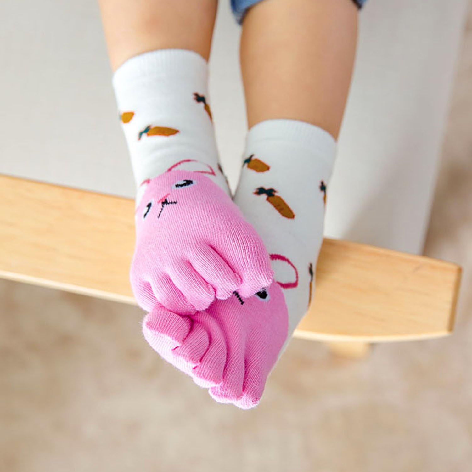 Detalle 2 de PUTUO Chaussettes à doigts enfant 3-12 ans