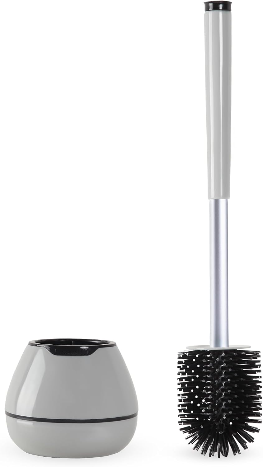 Thumbnail 6 de BOOMJOY Toilet Brush and Holder Set with Silicone Brush, Aluminum Handle, and Hidden Tweezer
