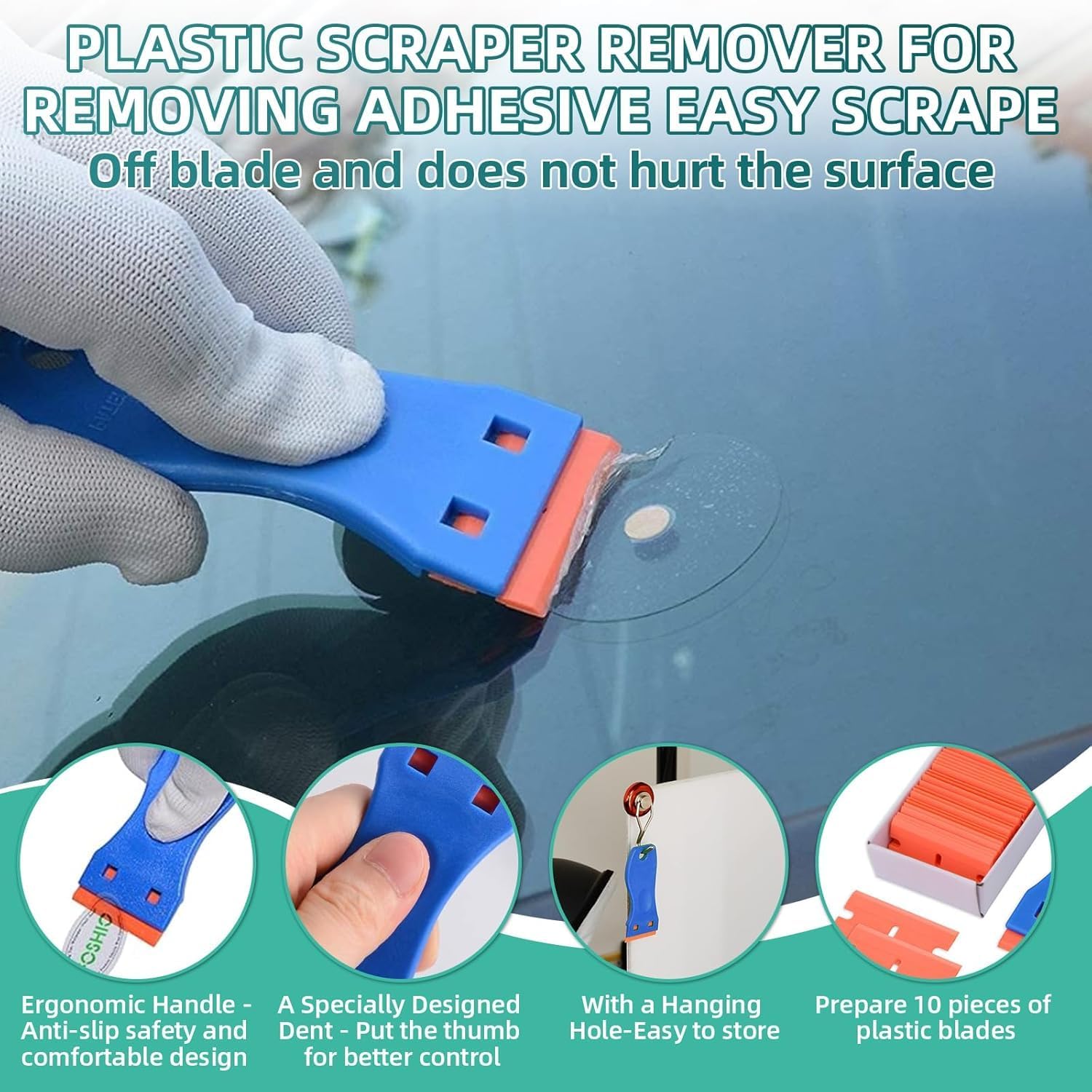 Thumbnail 4 de Sticky Stuff Remover & Adhesive Remover (120ML) with Plastic Scraper – Sticker, Label and Decal Gel