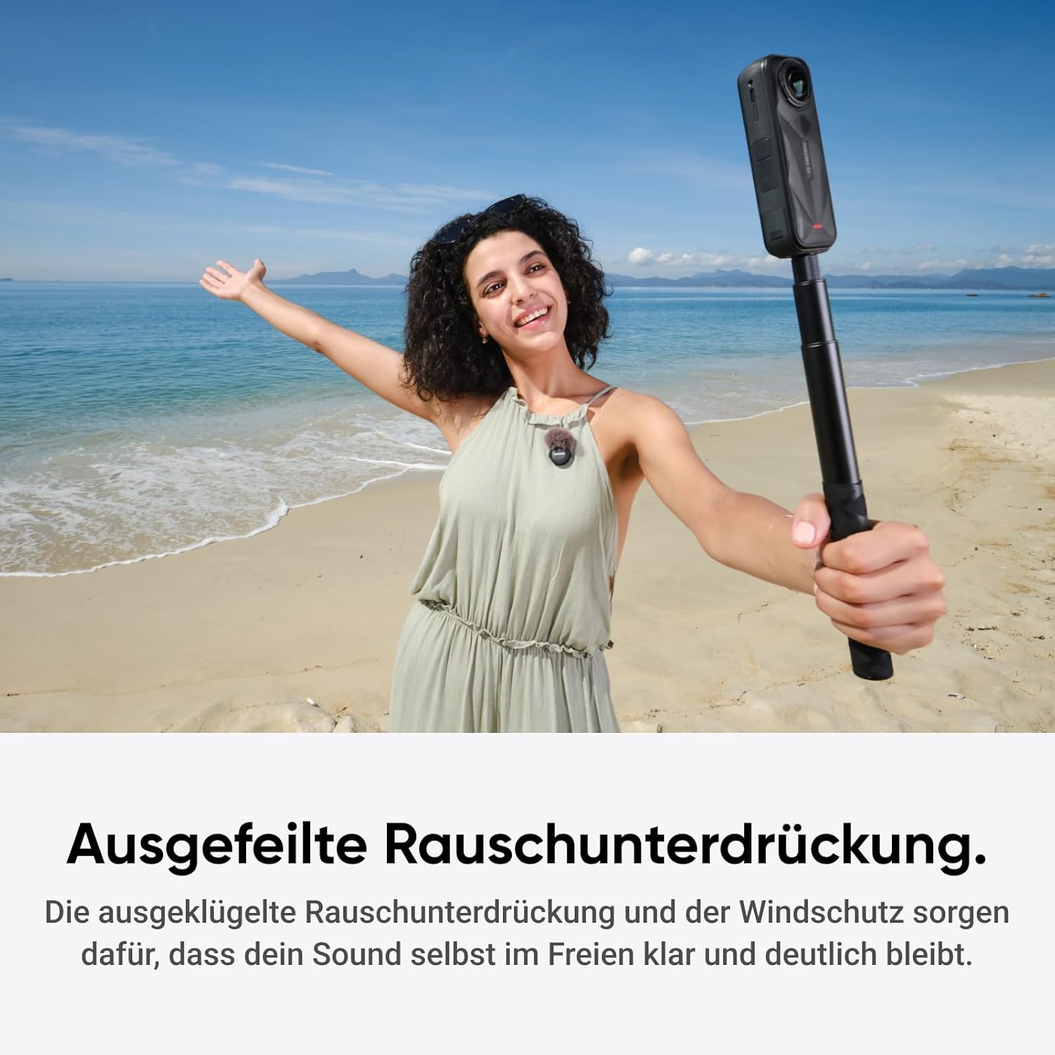 Thumbnail 4 de Insta360 Mic Air (1 TX + 1 RX): Drahtloses Mikrofon mit Rauschunterdrückung und 300 m Reichweite
