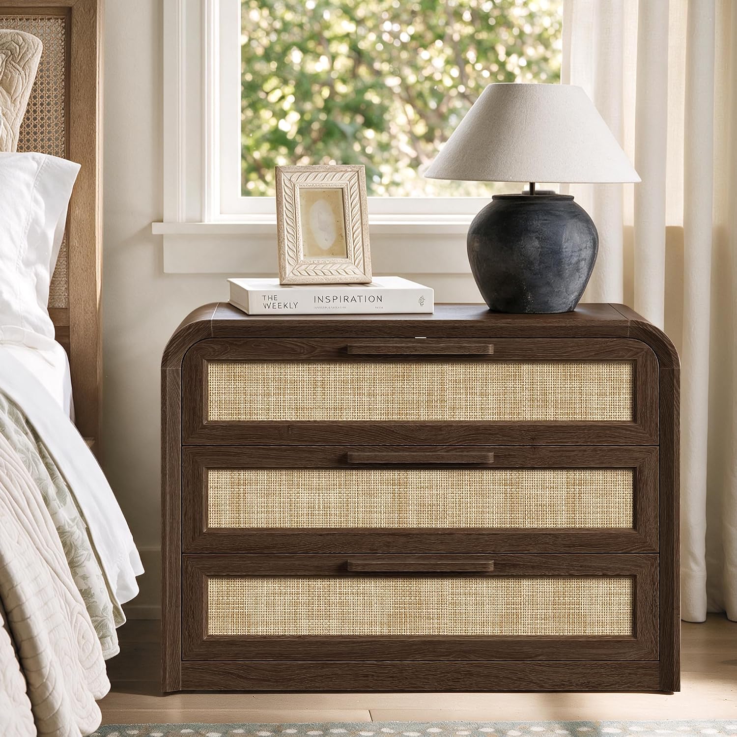 Detalle de Orvesino Nightstand Set of 2, 30-Inch Wide
