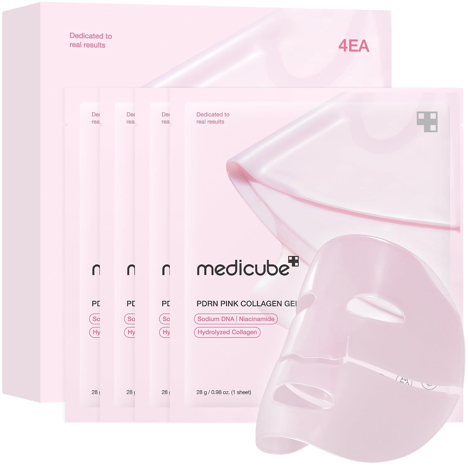 Detalle de medicube Jelly Gel Mask with Salmon DNA PDRN Pink Collagen, 4EA