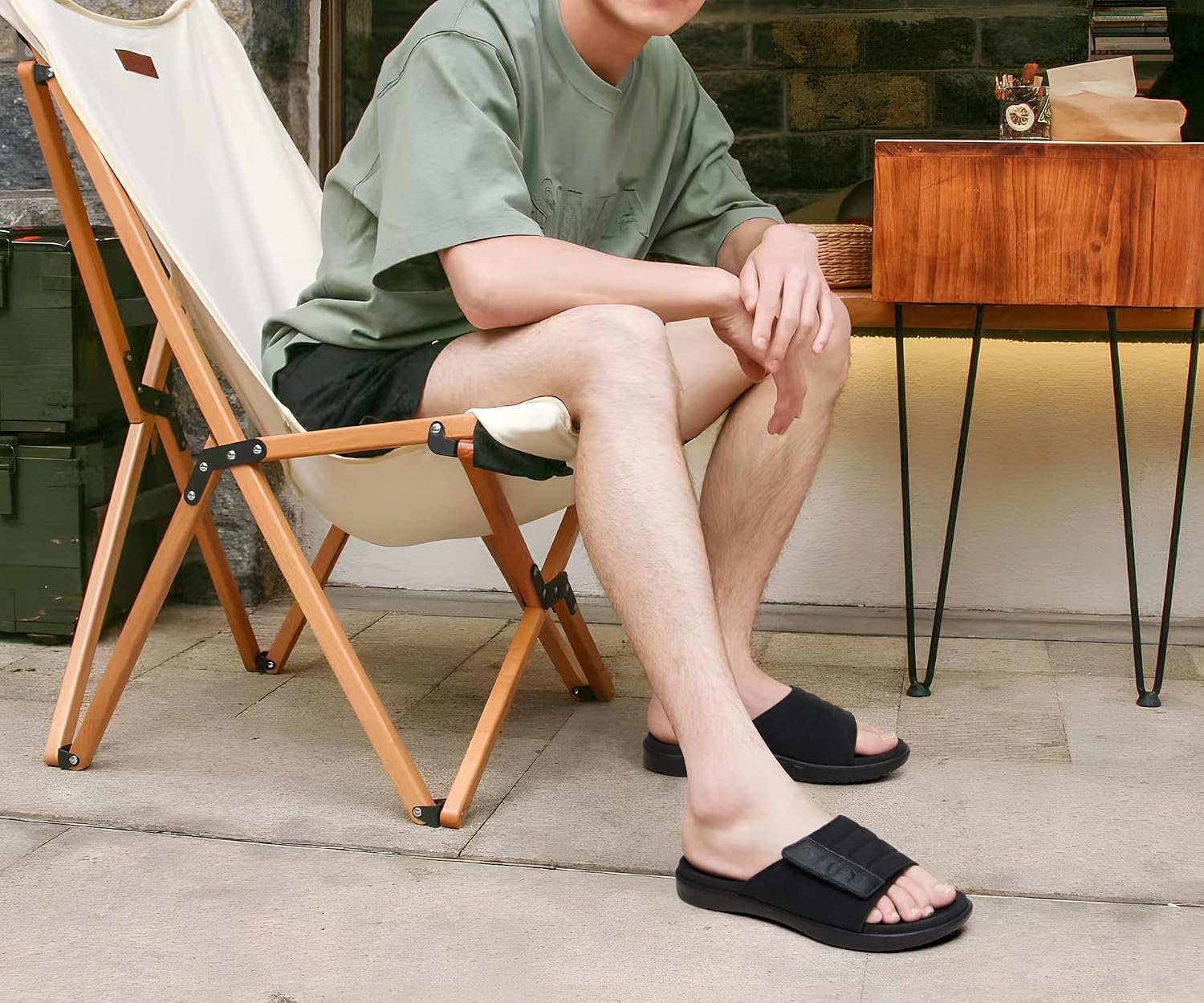 Detalle 2 de ONCAI Men's Sandals with Adjustable Straps and Orthotic Arch Support