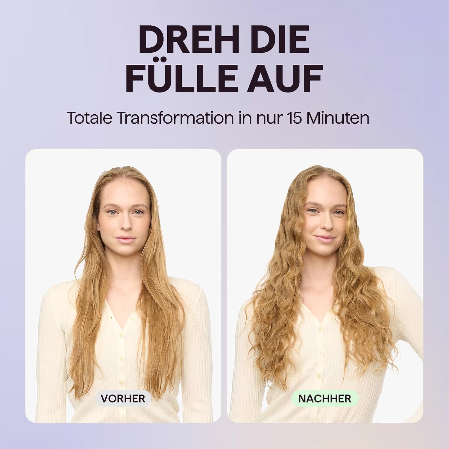 Detalle de Wavytalk Power Wave Welleneisen – 35 mm Wellenschaum mit Ionenschutz und Belüftung, Rose
