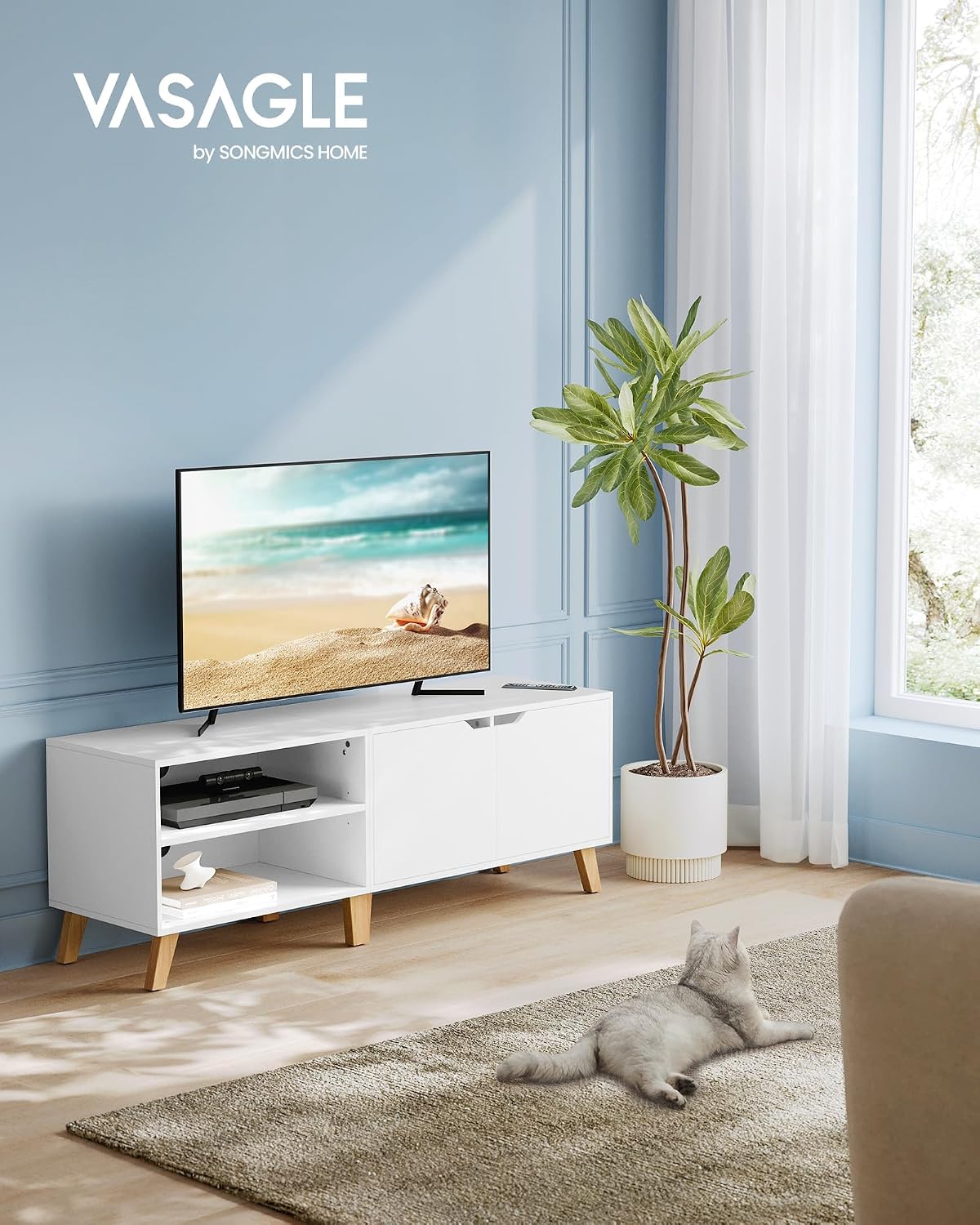 Thumbnail 1 de VASAGLE LTV027T46 Mueble TV 140 cm para 60