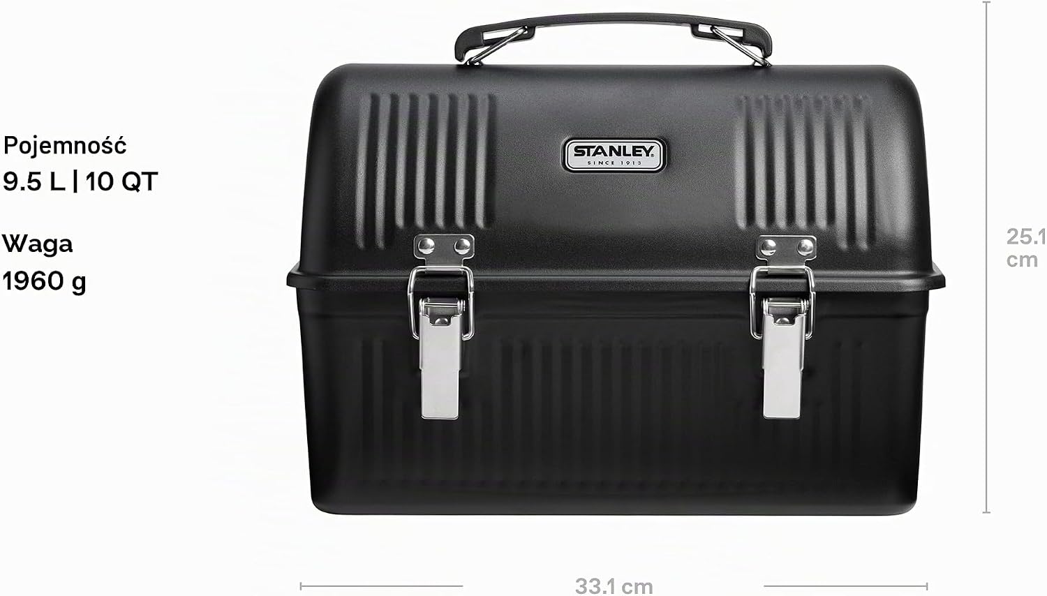 Thumbnail 1 de Stanley 1913 Classic Lunch Box 9,5 l Black 2.0 – lunchbox z uchwytem