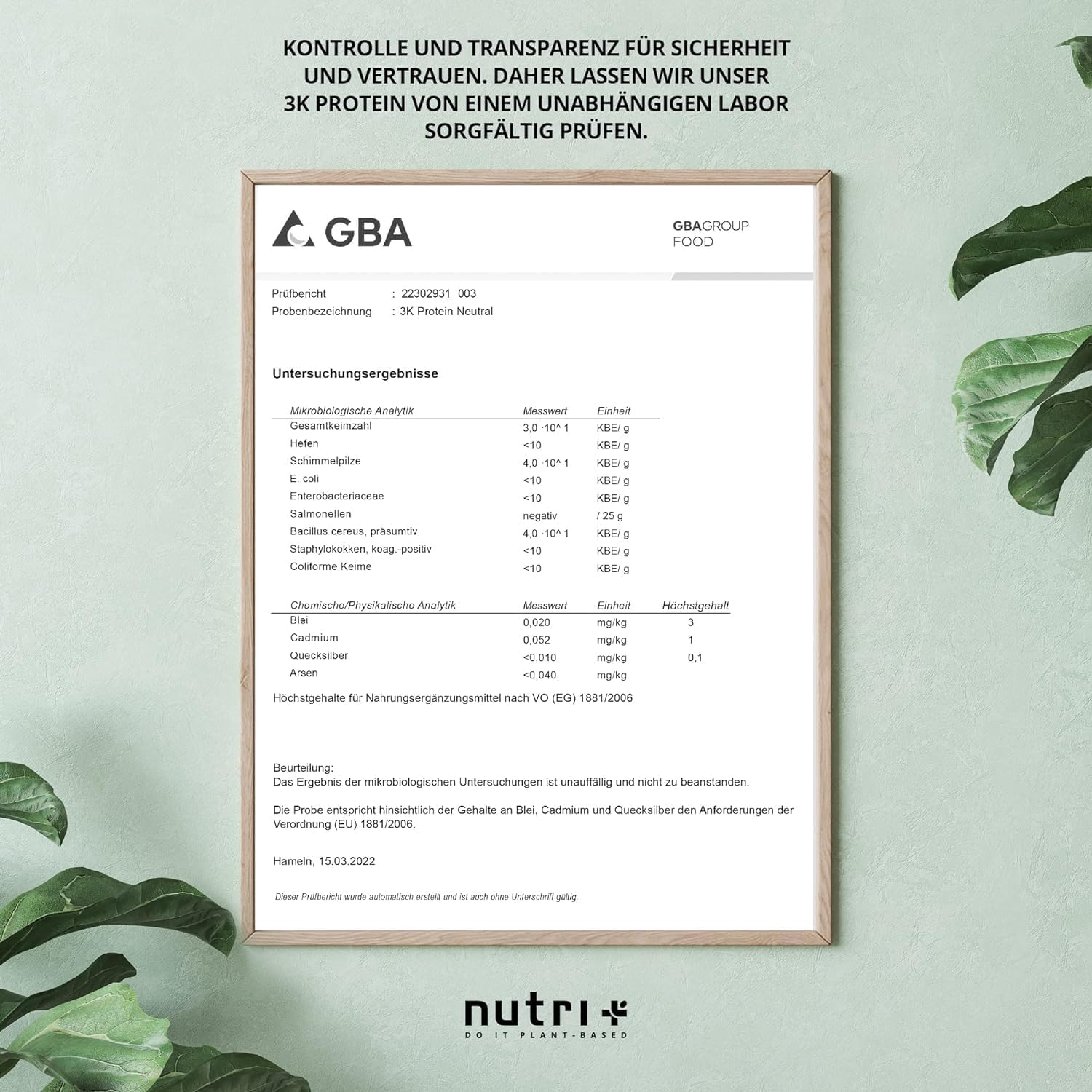 Thumbnail 5 de Nutri + Eiweiß Pulver Vegan Salted Caramel Pretzel 1 kg – Mehrkomponenten Protein mit 78% Proteinanteil