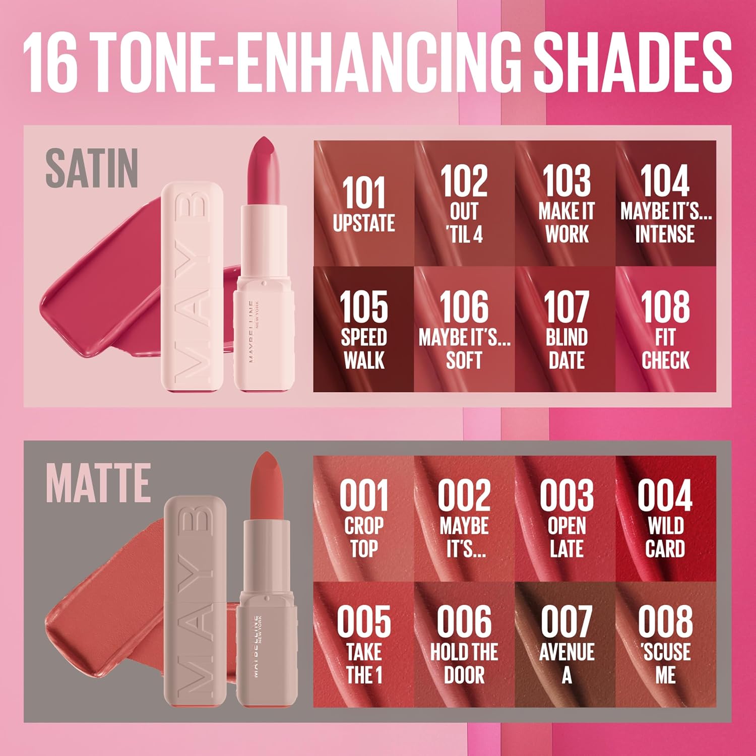 Thumbnail 6 de MAYBELLINE Serum Lipstick: Hydrating Lip Makeup with 8HR Plumping Moisture in Midtone Cool Pink Satin