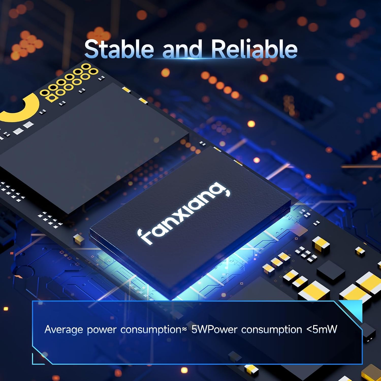 Detalle de fanxiang S690Q 2TB M.2 NVMe SSD, PCIe Gen4 x4, Up to 5,000 MB/s