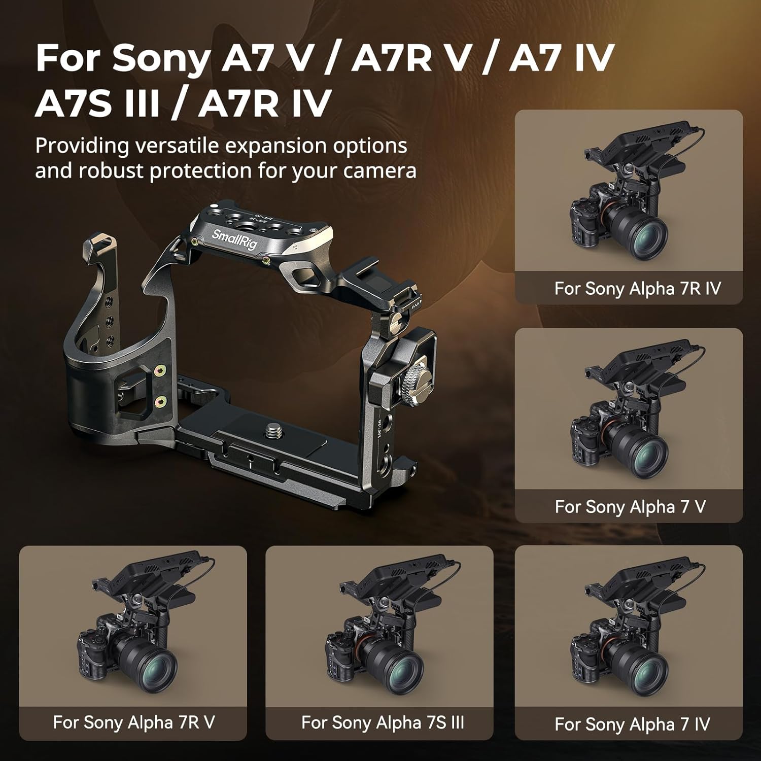 Thumbnail 1 de SmallRig Gabbia per rinoceronti A7 V/A7R V/A7 IV/A7S III/A7R IV: design elegante, protezione e versatilità