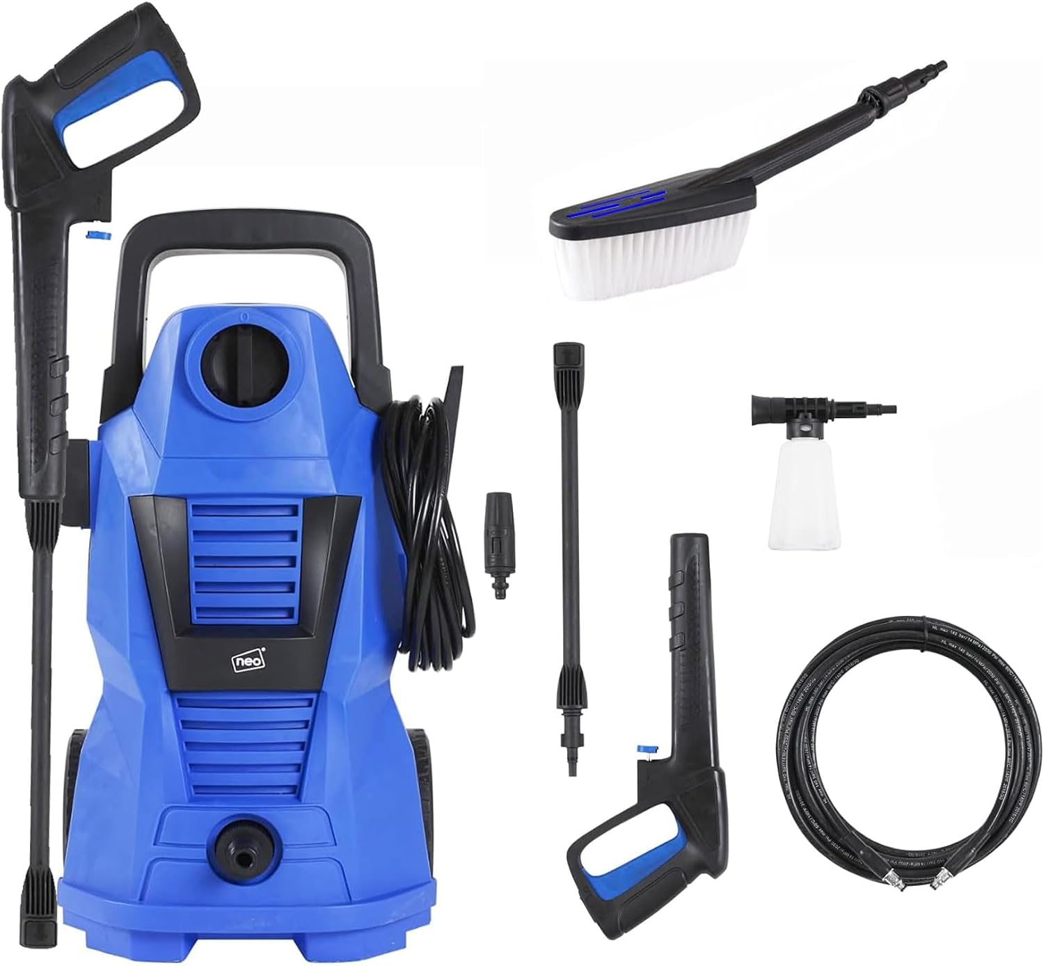 Neo® Electric High Pressure Washer 110 Bar: Versatile Cleaning Power for Home, Car and More