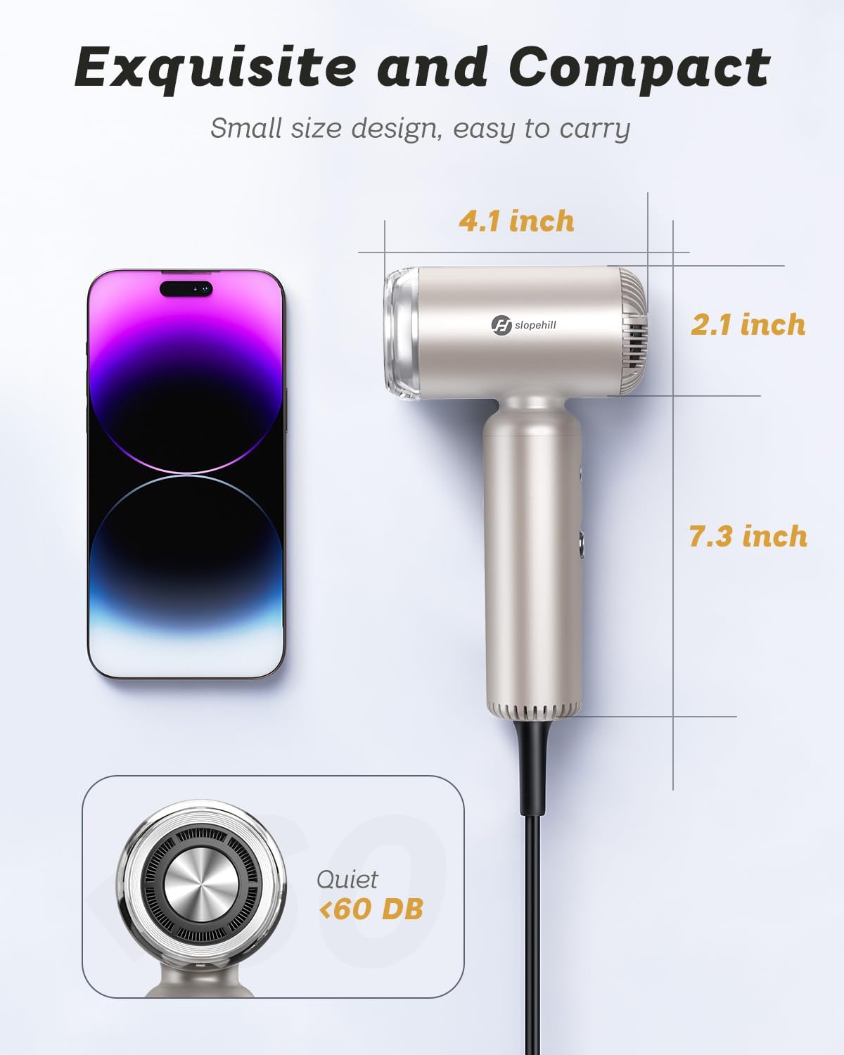 Thumbnail 2 de slopehill Dual Voltage Travel Hair Dryer 1500W