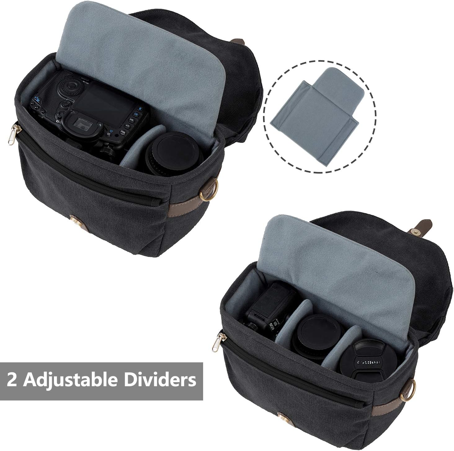 Thumbnail 2 de bagsmart Canvas Camera Bag: Compact, Protected, and Practical for Day Trips