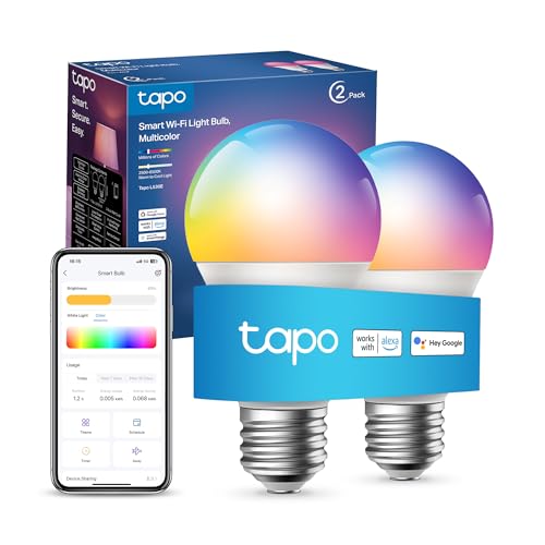 Detalle de Tapo L530E 2-Pack E27 Smart Bulbs with Alexa & Colour Changing LED (8.3W)
