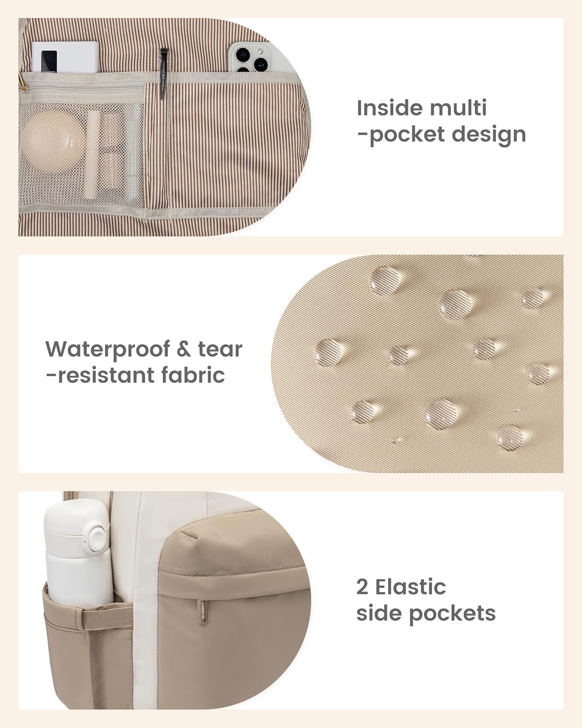 Thumbnail 3 de LOVEVOOK Women's 15.6 Inch Laptop Backpack: Stylish, Durable & Travel-Ready