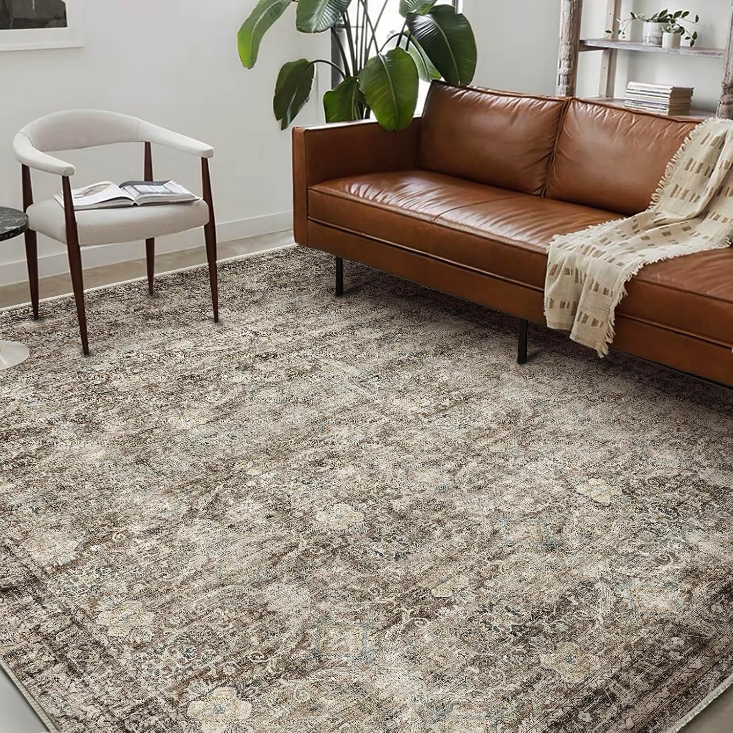 Detalle 2 de CHAMPLANT Washable Area Rug 9'x12' Retro Boho
