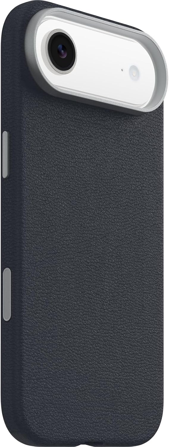 Detalle 2 de OtterBox Symmetry Series Cactus Leather MagSafe pour iPhone Air – coque antichoc avec protection chutes et Camera Control (bleu)