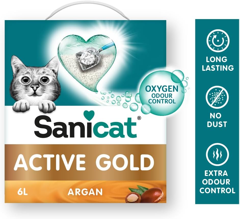 Thumbnail 1 de Sanicat Lettiera per gatti Active Gold agglomerante, profumazione all'argan, 6L