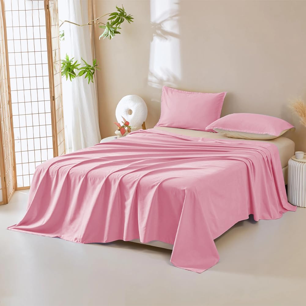 Detalle 2 de DUJUIKE Copriletto impermeabile 230x250 cm, rosa – protezione 100% per letto e mobili