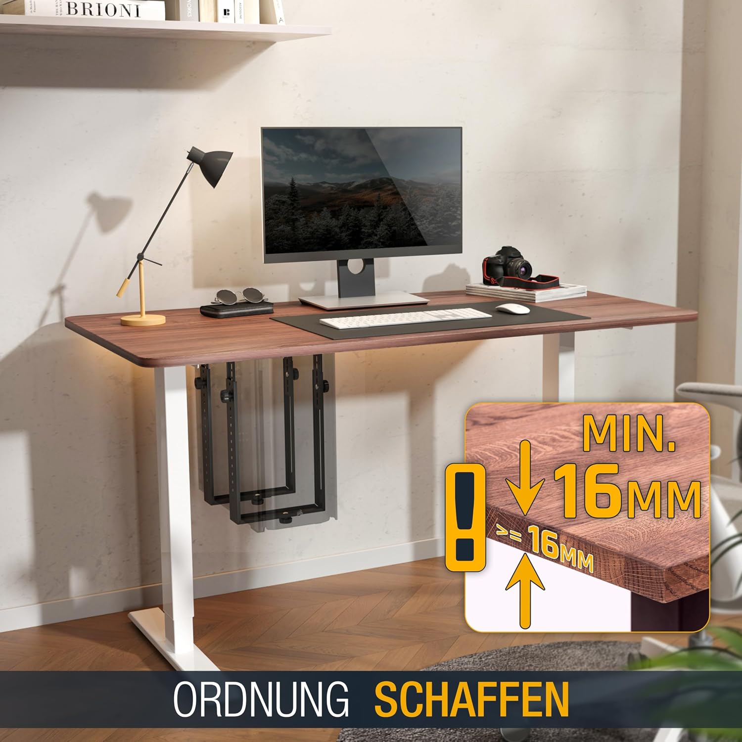 Detalle 2 de RICOO TRH02-B PC-Halterung unter Schreibtisch 35 kg