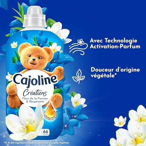 Detalle de Cajoline Adoucissant Linge Fleur de la Passion et Bergamote – 60 Lavages