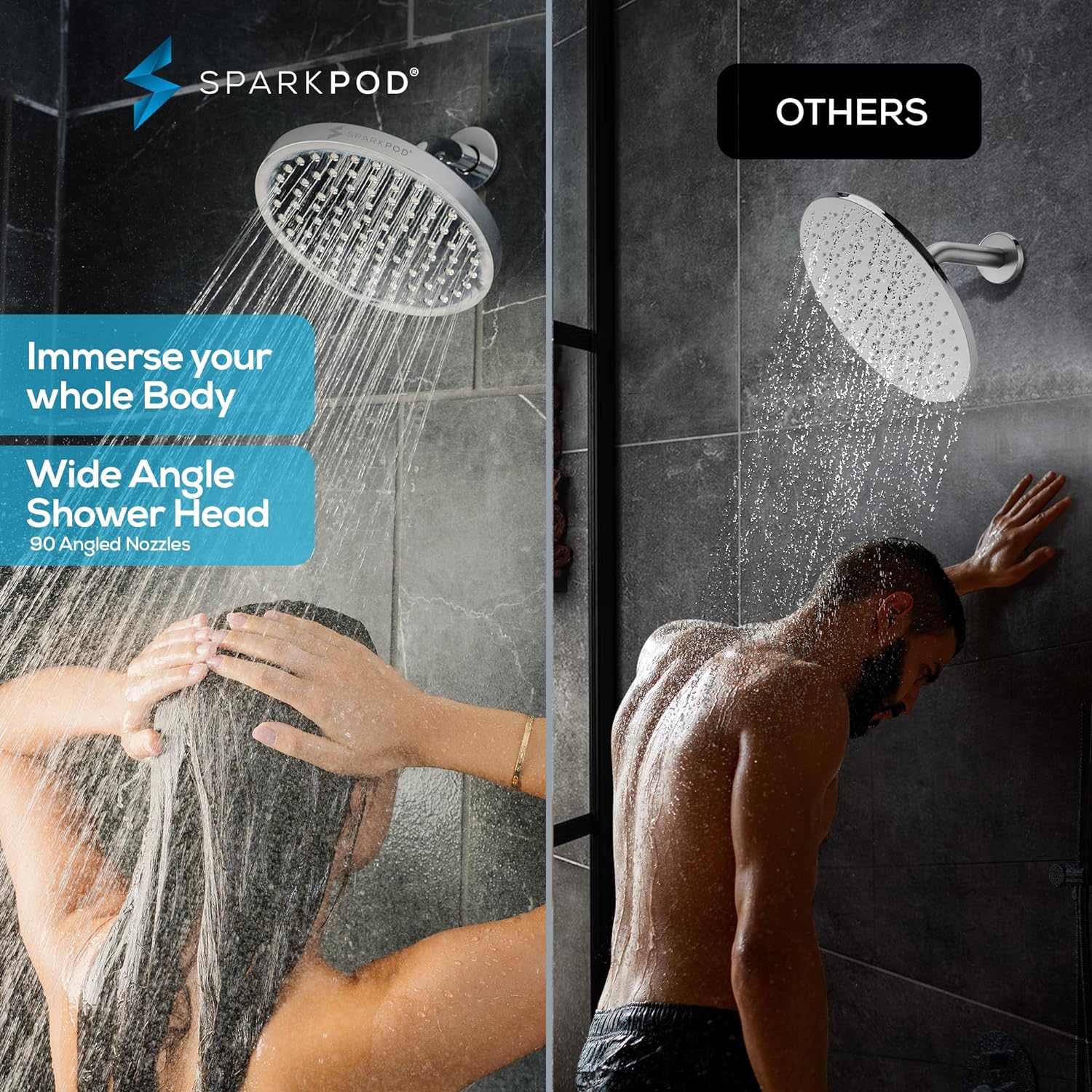 Detalle 2 de SparkPod Shower Head 8 Inch Rain