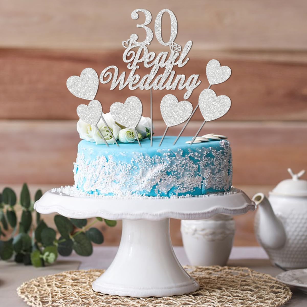 Thumbnail 5 de Perlen Hochzeit Deko – 30. Hochzeitstag Dekorationen von KISPATTI