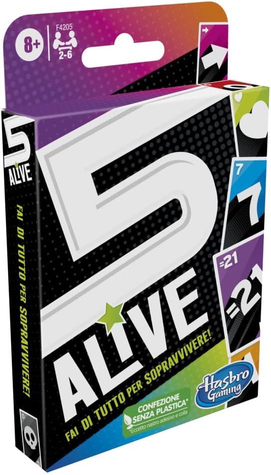 Thumbnail 1 de Hasbro Gaming 5 Alive: gioco di carte per famiglie e amici, da 8 anni, 2–6 giocatori