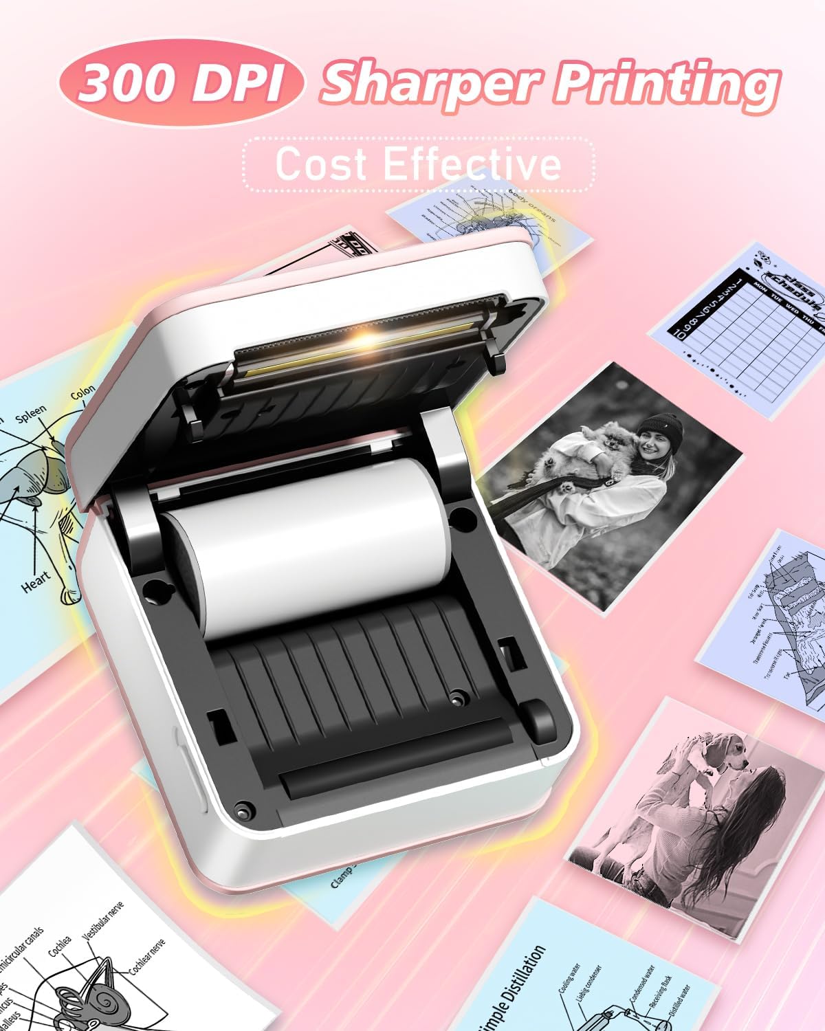 Thumbnail 6 de Phomemo P2S Mini Stampante Termica Bluetooth con carta adesiva, 300 dpi