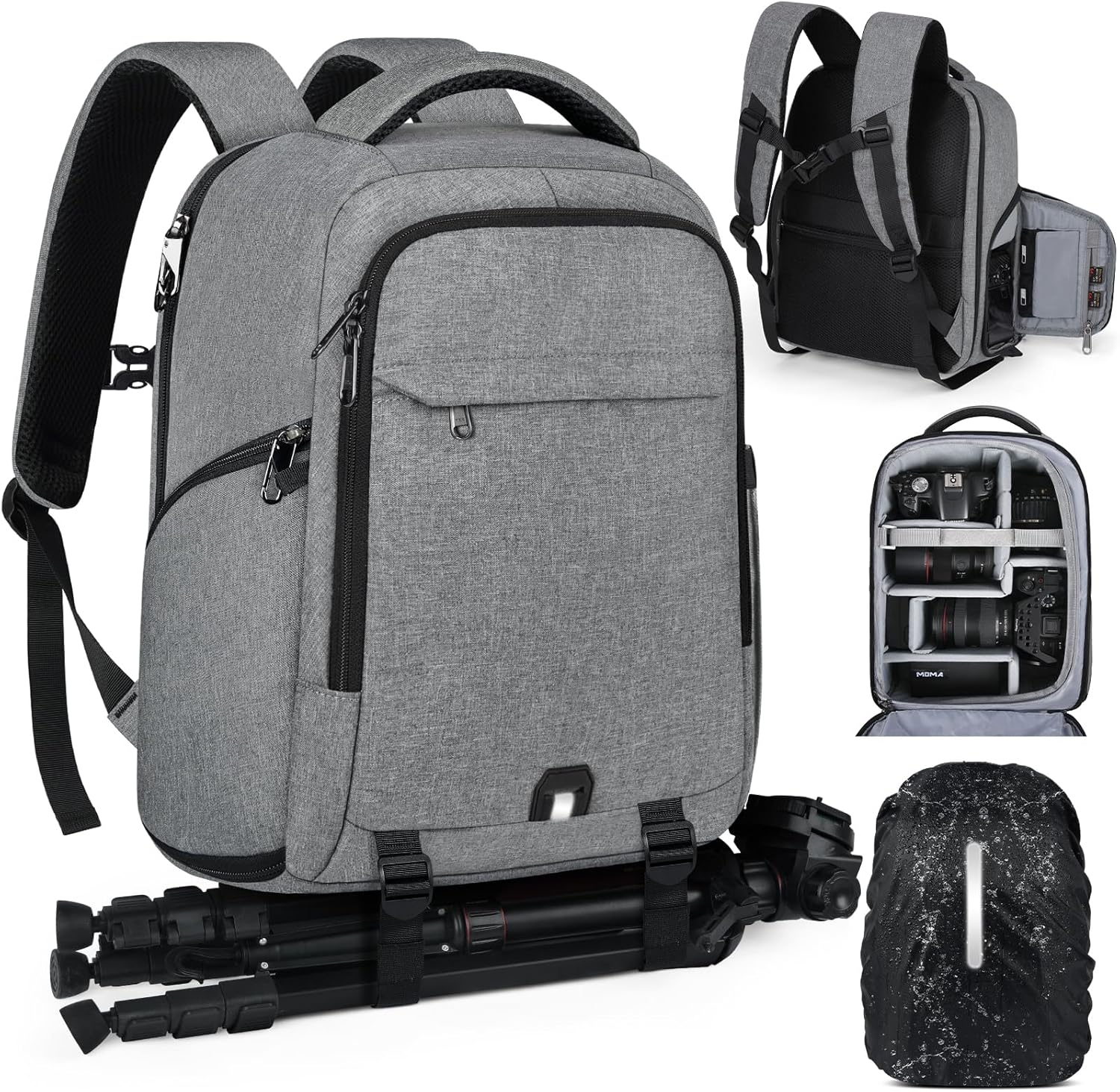 Detalle de RAINSMORE DSLR camera bag with 14 inch laptop