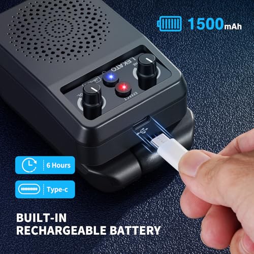Detalle de LEKATO Mini Amplificateur de Guitare Portable Électrique Bluetooth – Combo rechargeable avec 4 effets intégrés