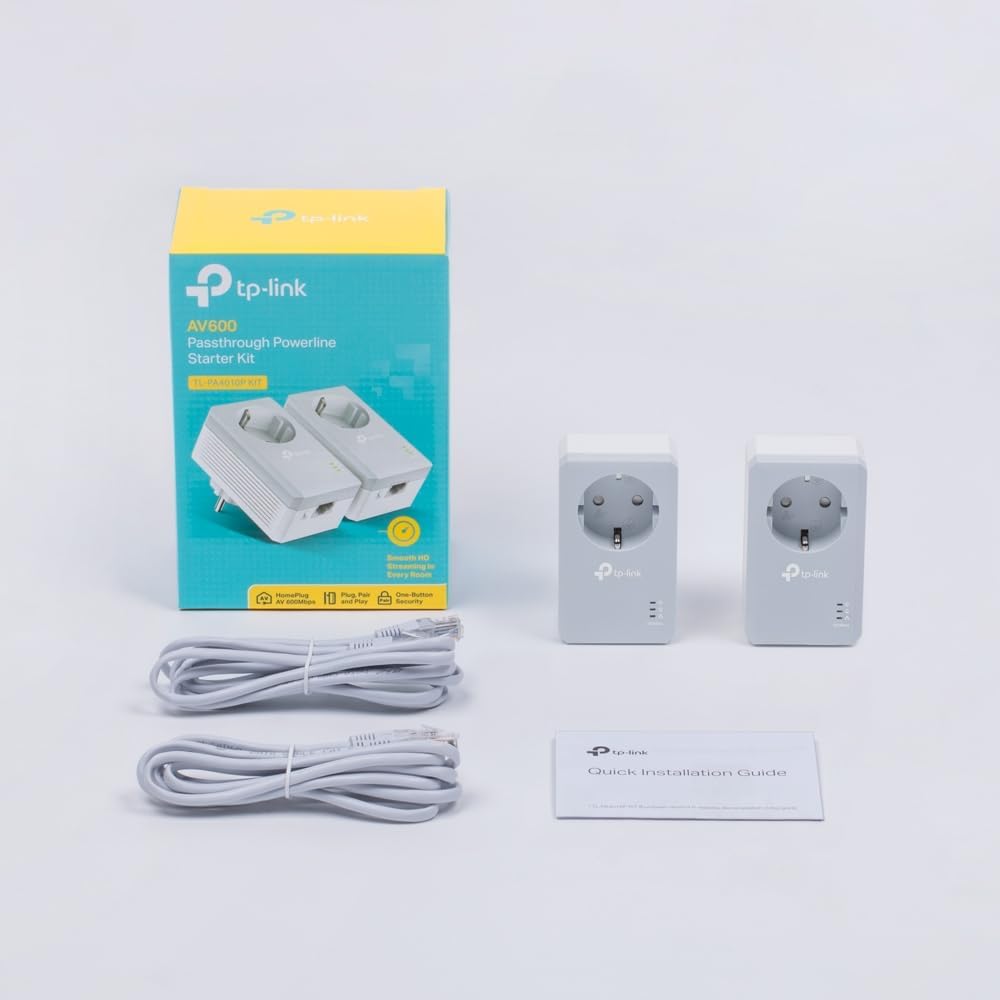 Thumbnail 3 de TP-Link Powerline Adapter Set TL-PA4010P KIT – 2er-Pack, 600 Mbit/s, Steckdose, 1× 10/100 Ethernet-Port pro Einheit