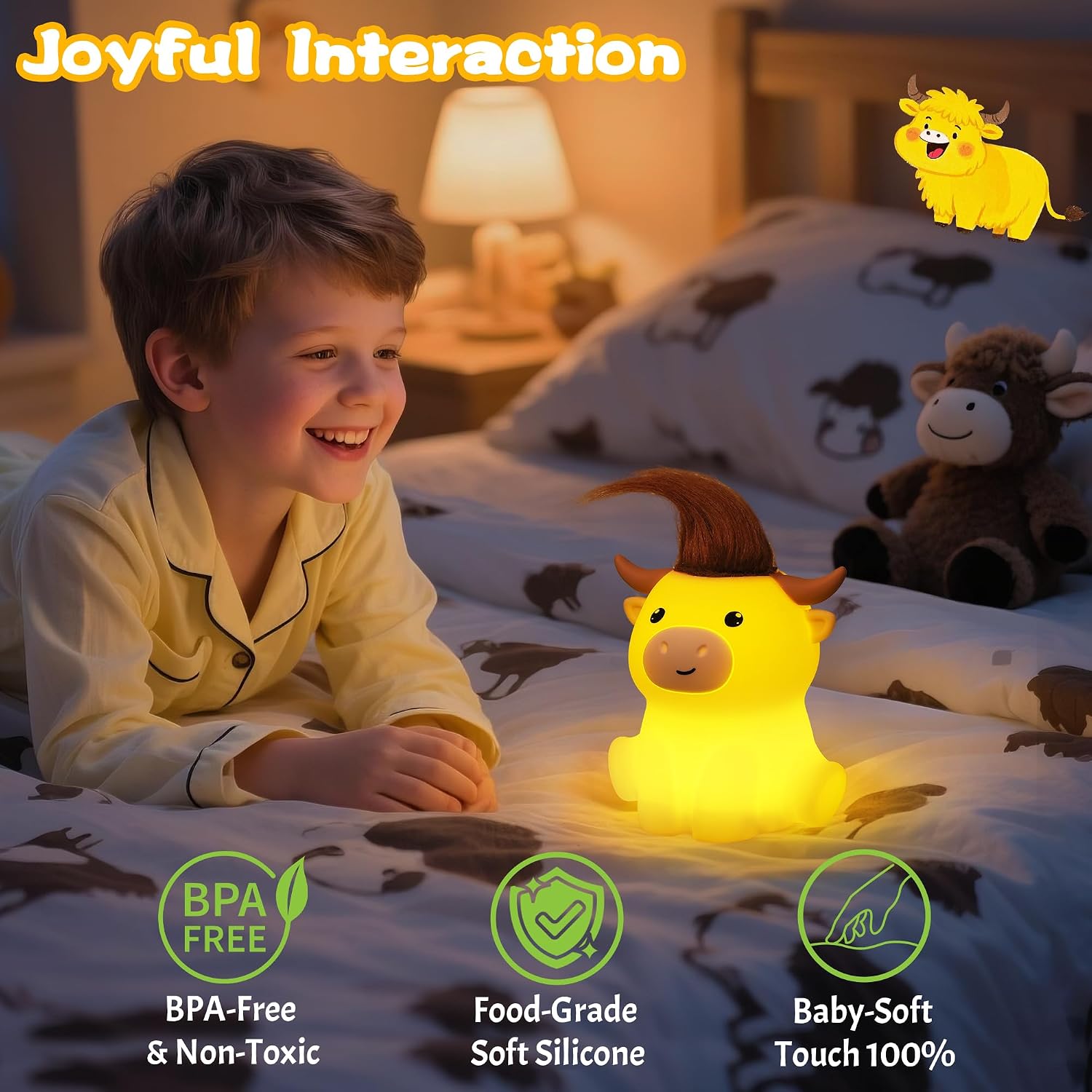 Detalle 1 de OkiyiD Highland Cow Night Light