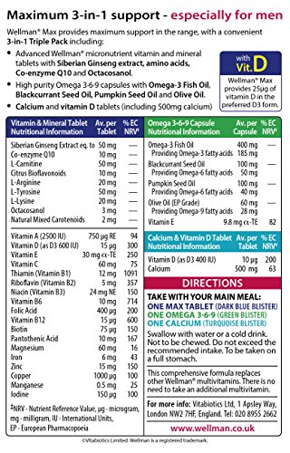 Thumbnail 2 de Wellman Max - Multivitamin Tablets for Men: A Practical 3-in-1 Pack for Everyday Vitality