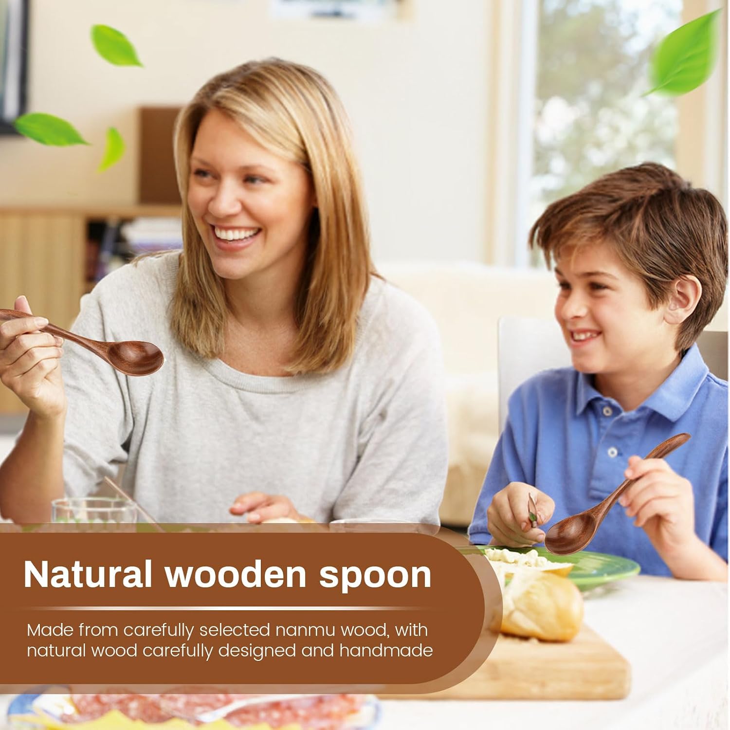Detalle de 7Pcs Small Wooden Spoons for Honey – 6.6 Inch Mini Spoon Set
