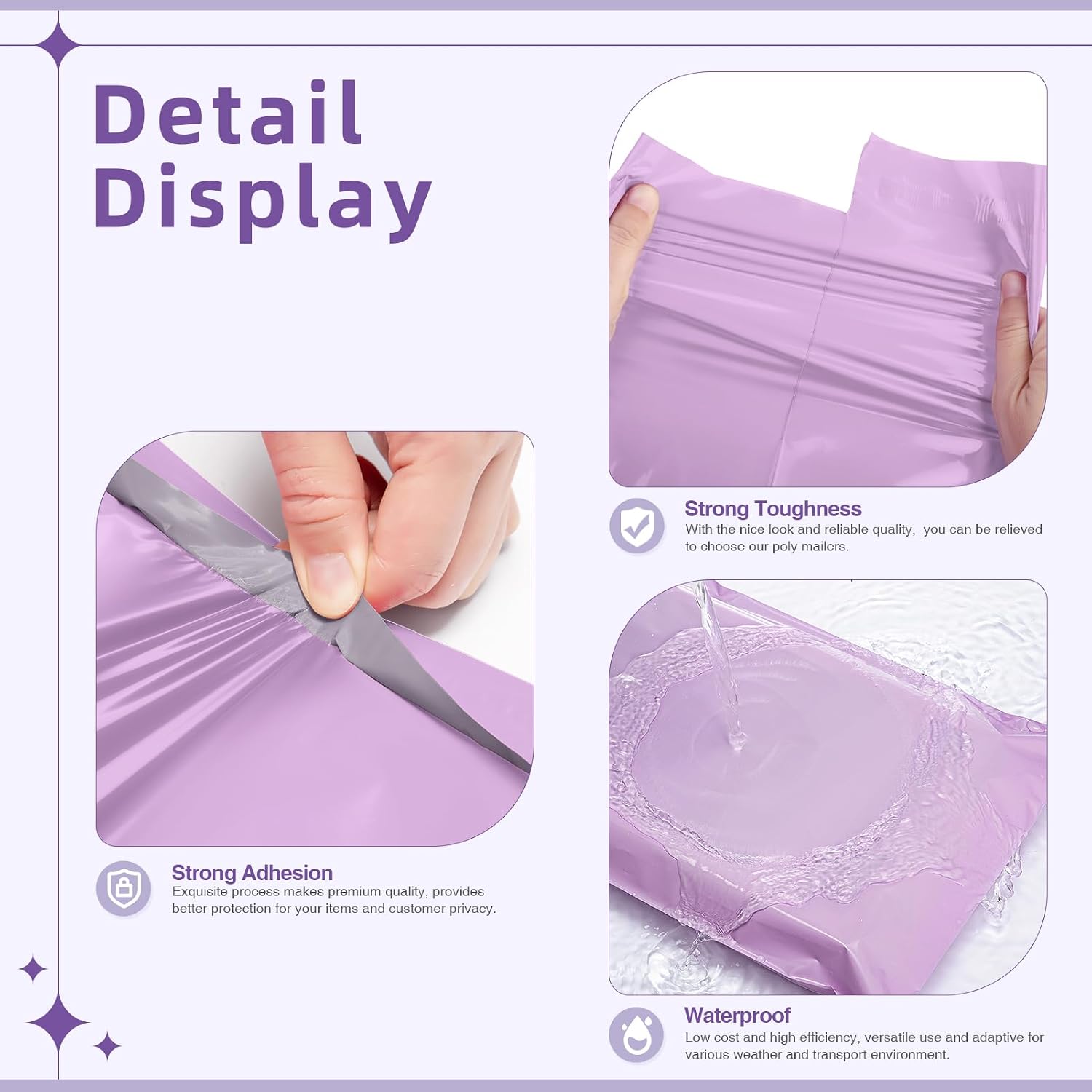 Detalle de Fuxury Poly Mailer Shipping Bags, 24 x 36-Inch, 2.5 Mil, 25-Pack