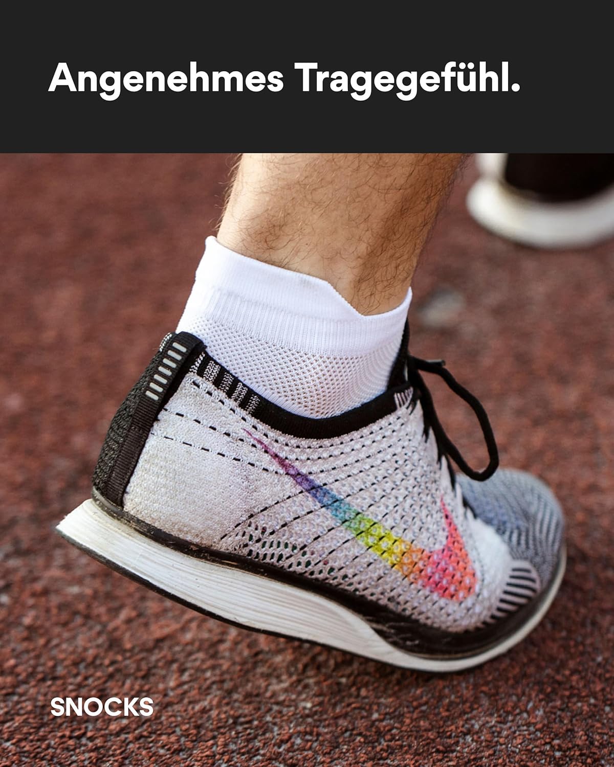 Detalle de Snocks kurze Laufsocken Herren & Damen – 4 Paar, Gr. 35–50 | rutschfest, atmungsaktiv, blasenfrei