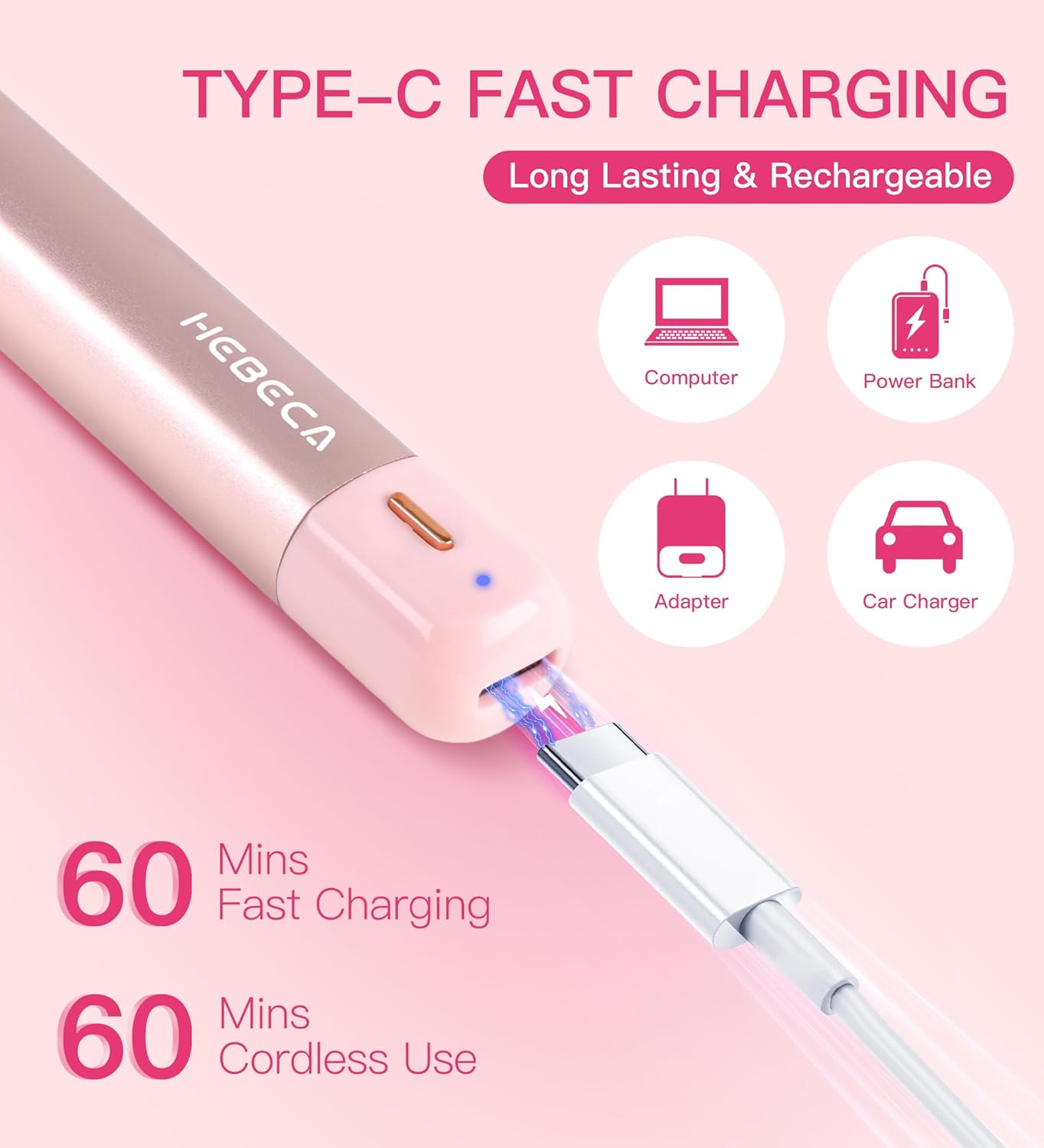 Detalle 2 de Hebeca 3-in-1 Nose & Facial Hair Trimmer for Women