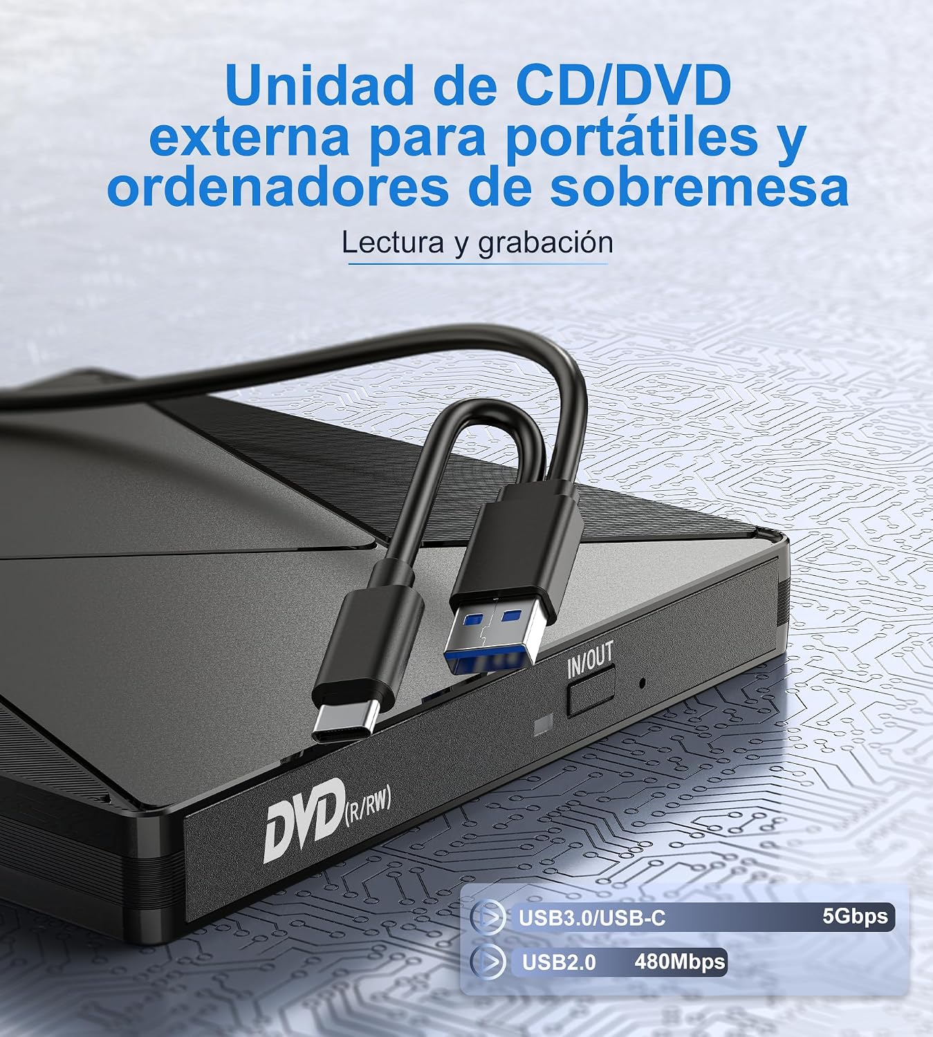 Thumbnail 6 de Lector CD DVD Externo USB 3.0 USB-C