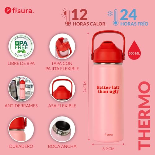 Thumbnail 1 de Fisura Better late than ugly 500 ml — botella térmica