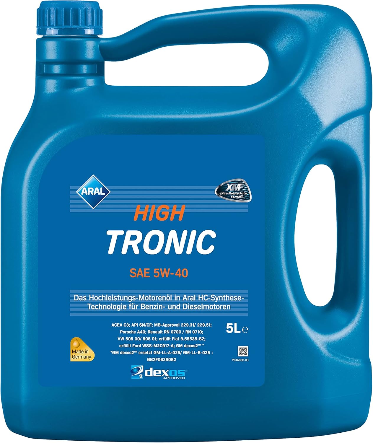 Thumbnail 2 de Aral HighTronic 5W-40 Motoröl, 5L – Hochleistungs-Syntheseöl mit breiter Freigabe
