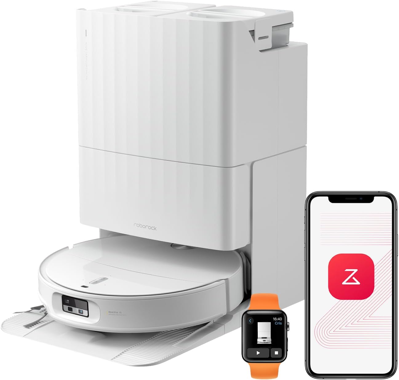 Detalle de roborock Qrevo Edge 2 Saugroboter mit Wischfunktion – leistungsstarker 25.000 Pa Saugkraft