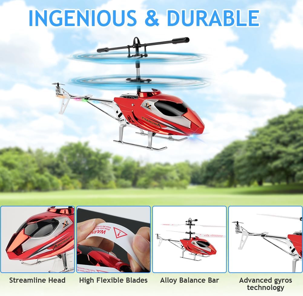 Detalle de Aolso Hubschrauber RC mit 2,4-GHz-Funk, 3,5-Kanal und Höhenhaltefunktion (Indoor/Outdoor)
