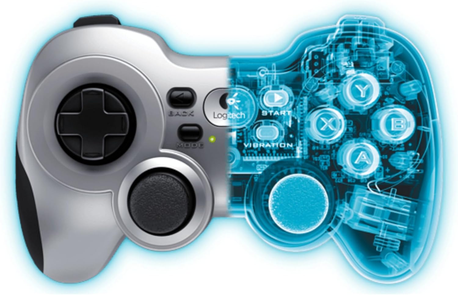 Detalle de Logitech F710: kabelloses Gamepad mit konsoleähnlichem Layout – zuverlässig, flexibel und leicht einzurichten