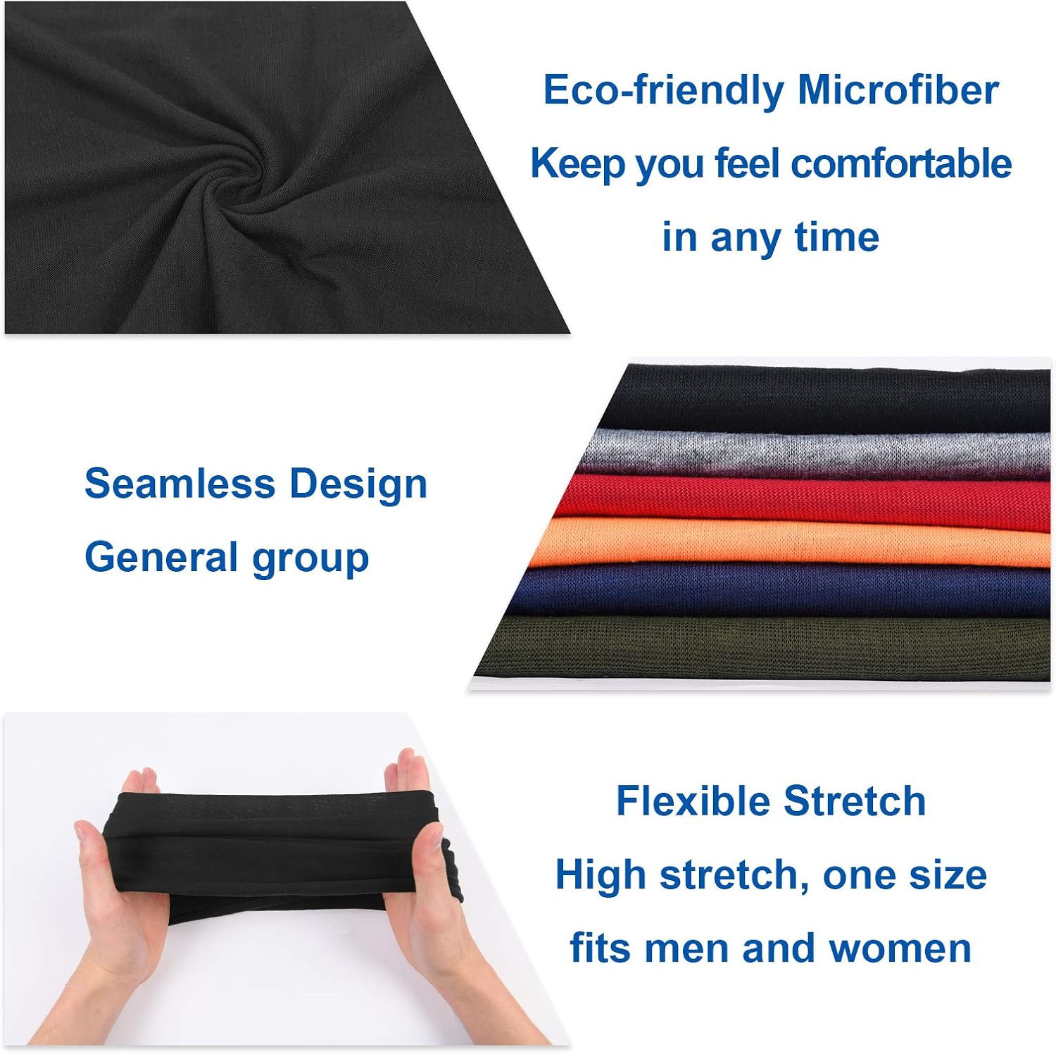 Detalle 2 de Flintronic Copricapo multifunzione da 6 pezzi: fasce, bandane e scaldacollo UV per bici, yoga e trekking