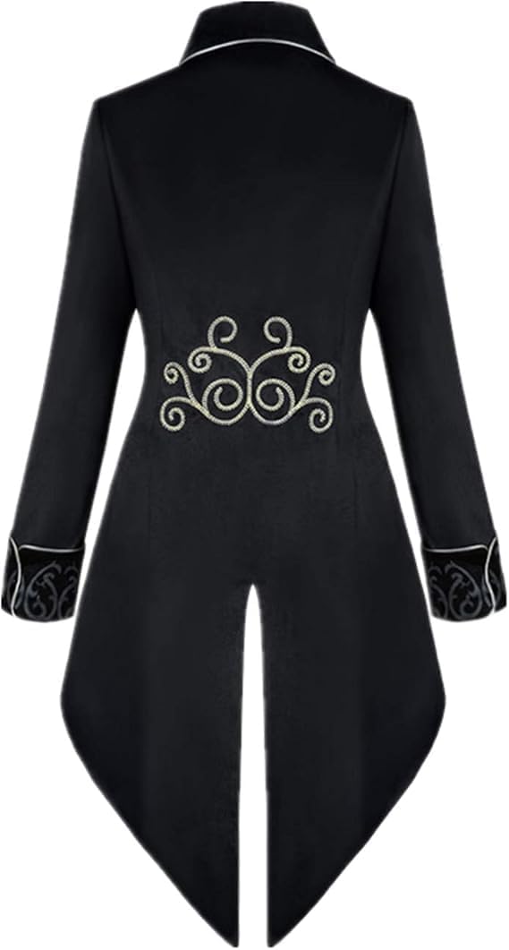 Detalle de YQVGFBY Herren Steampunk Frack Jacke 🎭
